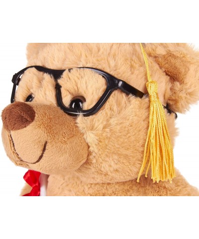 Teddy Bear Stuffed Plush Animal with Glasses Diploma and Square Academic Cap - Cuddly Toy for Graduation High School or Unive...