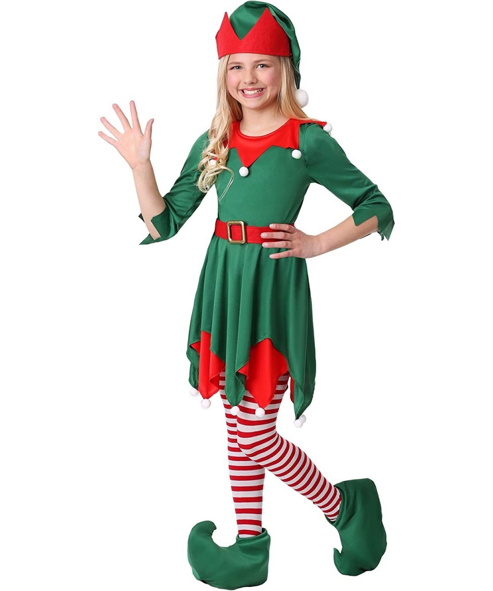 Girl's Santa's Helper Costume Elf Dress Outfit $59.95 Kids' Costumes