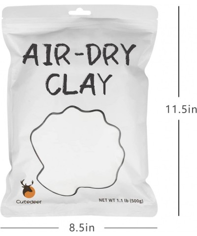 Air Dry Clay - White 1.1lb Soft Foam Modeling Magic Clay Ultra Light Clay DIY Creative Molding Clay for Preschool Education A...