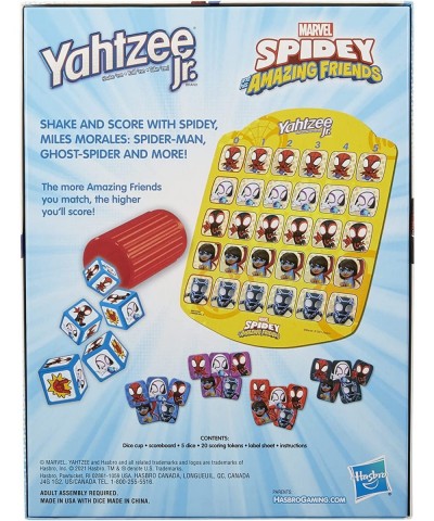 Yahtzee Jr. Marvel Edition Board Game for Kids Ages 4 and Up Counting and Matching Game for Preschoolers (Amazon Exclusive) $...