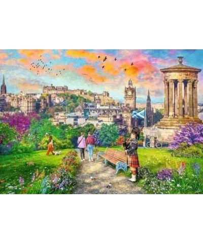 Edinburgh Romance 1000 Piece Jigsaw Puzzle for Adults and Kids Age 12 Years Up - Scotland UK $58.99 Jigsaw Puzzles