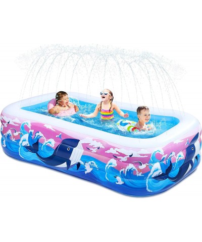 Inflatable Kiddie Swimming Pool - Kids Snorkeling Training Swimming Pool with Water Splash Sprinkler - Kids Play Center Infla...