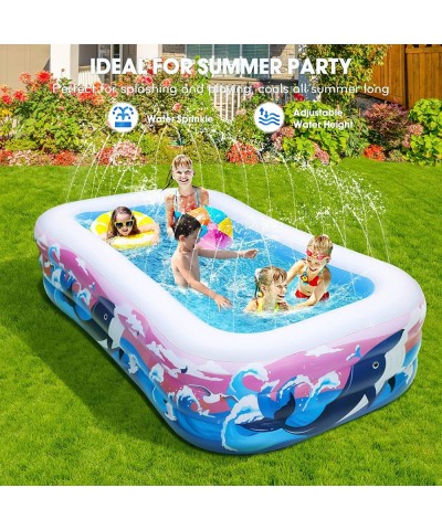 Inflatable Kiddie Swimming Pool - Kids Snorkeling Training Swimming Pool with Water Splash Sprinkler - Kids Play Center Infla...