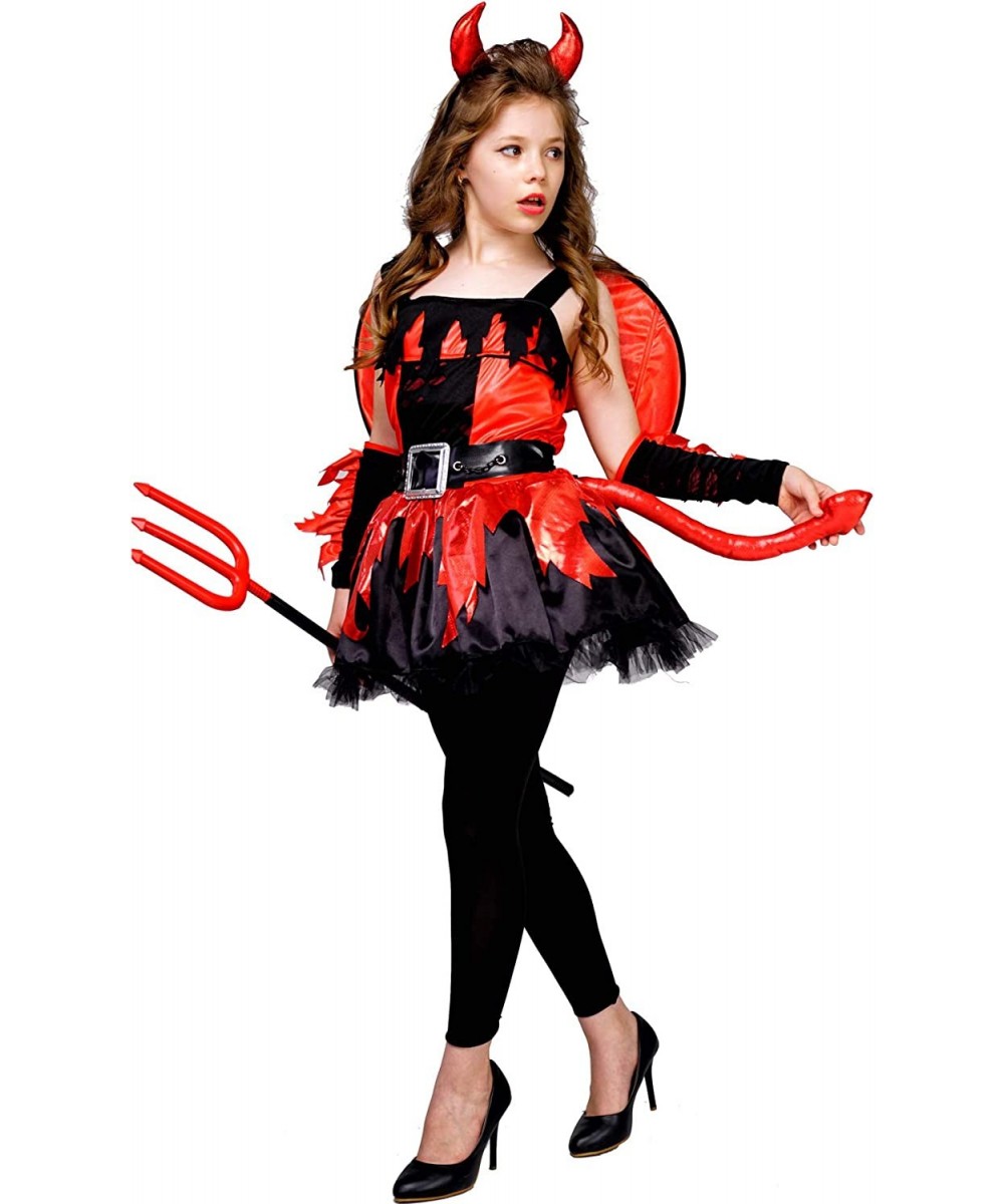 Red Devil Dress Halloween Costume for Girls $58.64 Kids' Costumes