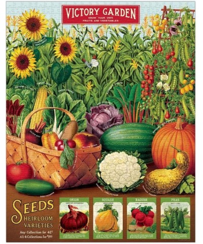 Cavallini 1000 Piece Puzzle Vintage Victory Garden (PZL/VG) $43.42 Jigsaw Puzzles