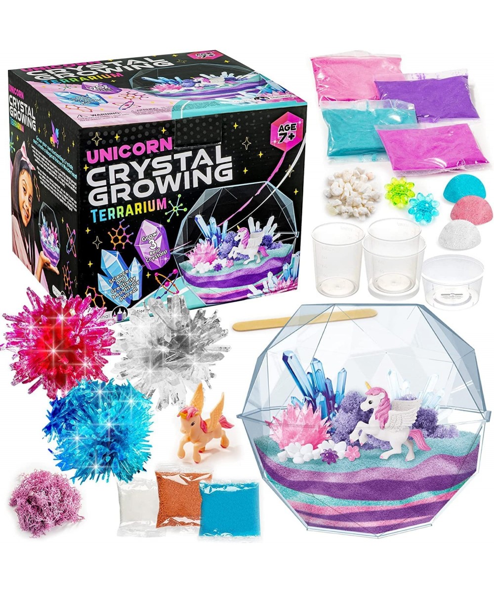 Grow Your Own Crystal Unicorn Terrarium Kit Crystal Growing Kit with Everything Needed to Grow 3 Real Crystals for Kids Fun C...