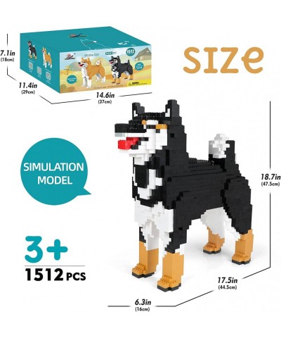 Large Dog Building Blocks Sets 1:1 Life-Size Shiba Inu Animal Toy Building Kit Birthday Gift for Kids Boys Girls (1512 Pieces...