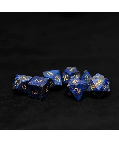 NC Lapis Lazuli Natural Gem Dice 7 Pieces D&D Gem Dice Set DND Polyhedarl Dice Set Can Be Sold Separately More Choices Free D...