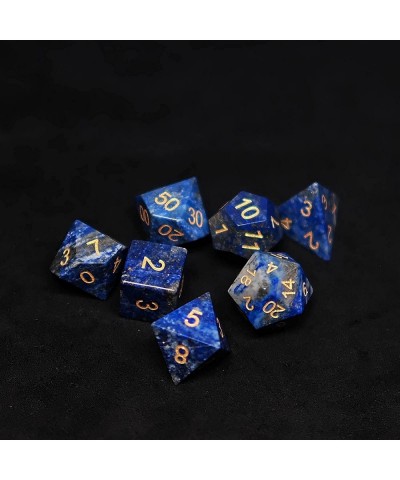 NC Lapis Lazuli Natural Gem Dice 7 Pieces D&D Gem Dice Set DND Polyhedarl Dice Set Can Be Sold Separately More Choices Free D...