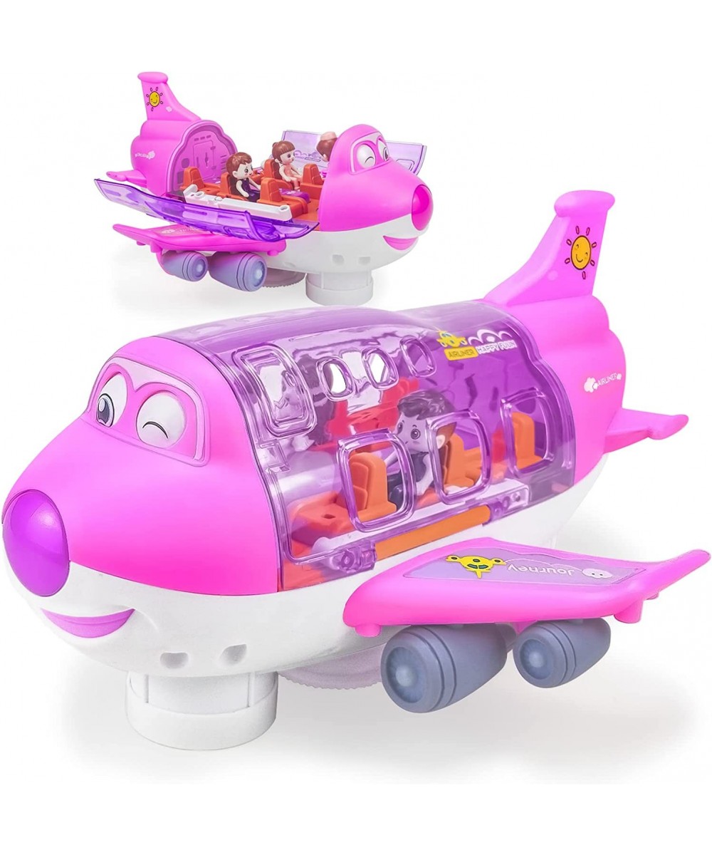 Airplane Toy for Kids Boys Girls 3-12 Years Old Toy Plane with LED Flashing Lights and Sounds Pink Airplane Model Playset for...