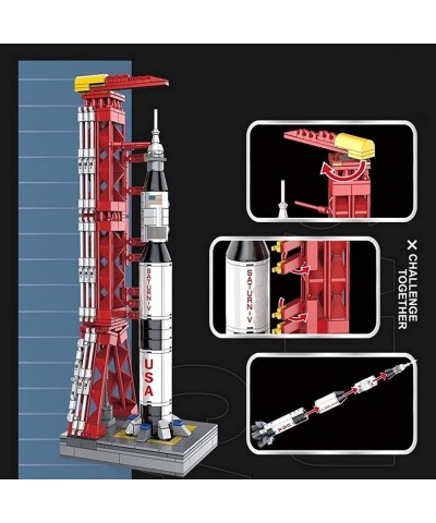 Saturn V Rocket Building Set (425PCS) City Space Rockets Spaceship Space Station Shuttle Launch Airplane Model Building Block...