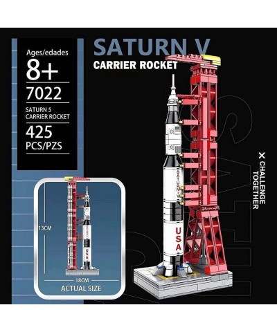 Saturn V Rocket Building Set (425PCS) City Space Rockets Spaceship Space Station Shuttle Launch Airplane Model Building Block...