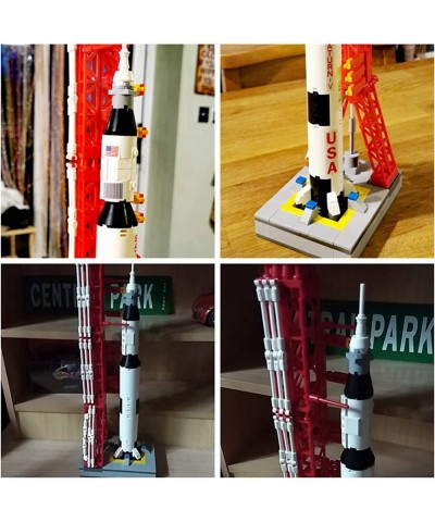 Saturn V Rocket Building Set (425PCS) City Space Rockets Spaceship Space Station Shuttle Launch Airplane Model Building Block...