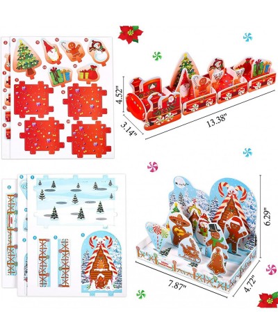 Christmas Crafts for Kids 3D Puzzles - Xmas Crafts Activities Train Party Supplies Favors Gifts $17.52 3-D Puzzles