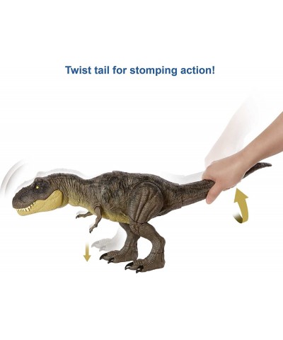 Jurassic World Camp Cretaceous Dinosaur Toy Stomp 'N Escape Tyrannosaurus Rex Action Figure with Stomping Motion $45.24 Kids'...