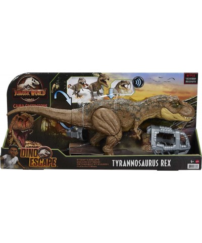 Jurassic World Camp Cretaceous Dinosaur Toy Stomp 'N Escape Tyrannosaurus Rex Action Figure with Stomping Motion $45.24 Kids'...