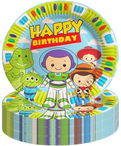 30pcs 7inch Paper Plates Cartoon Story Birthday Decorations for Boys Girls Toy Inspired Story 1st 2nd 3rd 4th Birthday Party ...