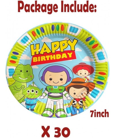 30pcs 7inch Paper Plates Cartoon Story Birthday Decorations for Boys Girls Toy Inspired Story 1st 2nd 3rd 4th Birthday Party ...