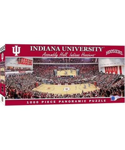 1000 Piece Sports Jigsaw Puzzle - NCAA Indiana Hoosiers Basketball Court Panoramic - 13"x39 $47.25 Jigsaw Puzzles