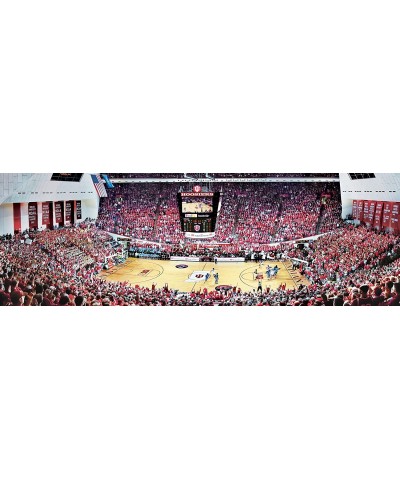 1000 Piece Sports Jigsaw Puzzle - NCAA Indiana Hoosiers Basketball Court Panoramic - 13"x39 $47.25 Jigsaw Puzzles