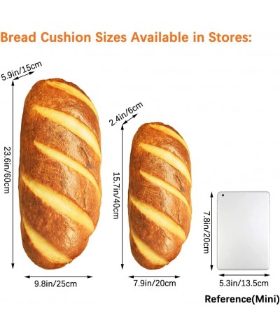 3D Simulation Bread Baguette Pillow Plush Stuffed Food Lumbar Back Cushion Soft 3D Butter Bread Cushion Throw Pillow for Sofa...