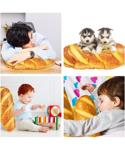 3D Simulation Bread Baguette Pillow Plush Stuffed Food Lumbar Back Cushion Soft 3D Butter Bread Cushion Throw Pillow for Sofa...