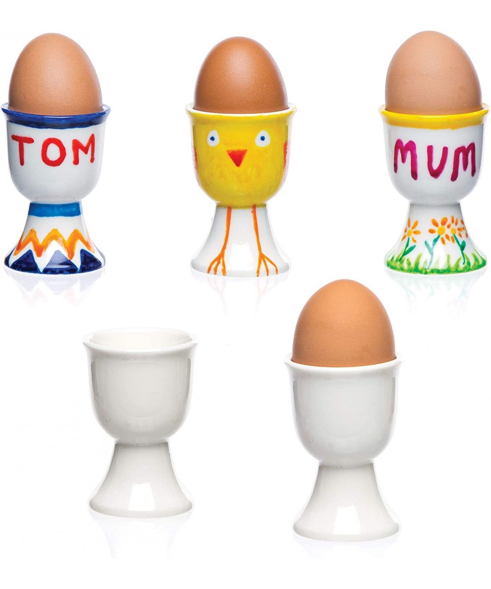 Egg Cups Easter Crafts for Kids to Decorate Personalise and Use (Box of 4) 70mm White ET879 $17.67 Craft Kits