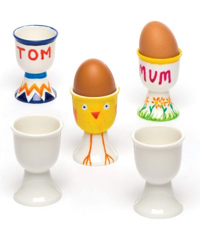 Egg Cups Easter Crafts for Kids to Decorate Personalise and Use (Box of 4) 70mm White ET879 $17.67 Craft Kits