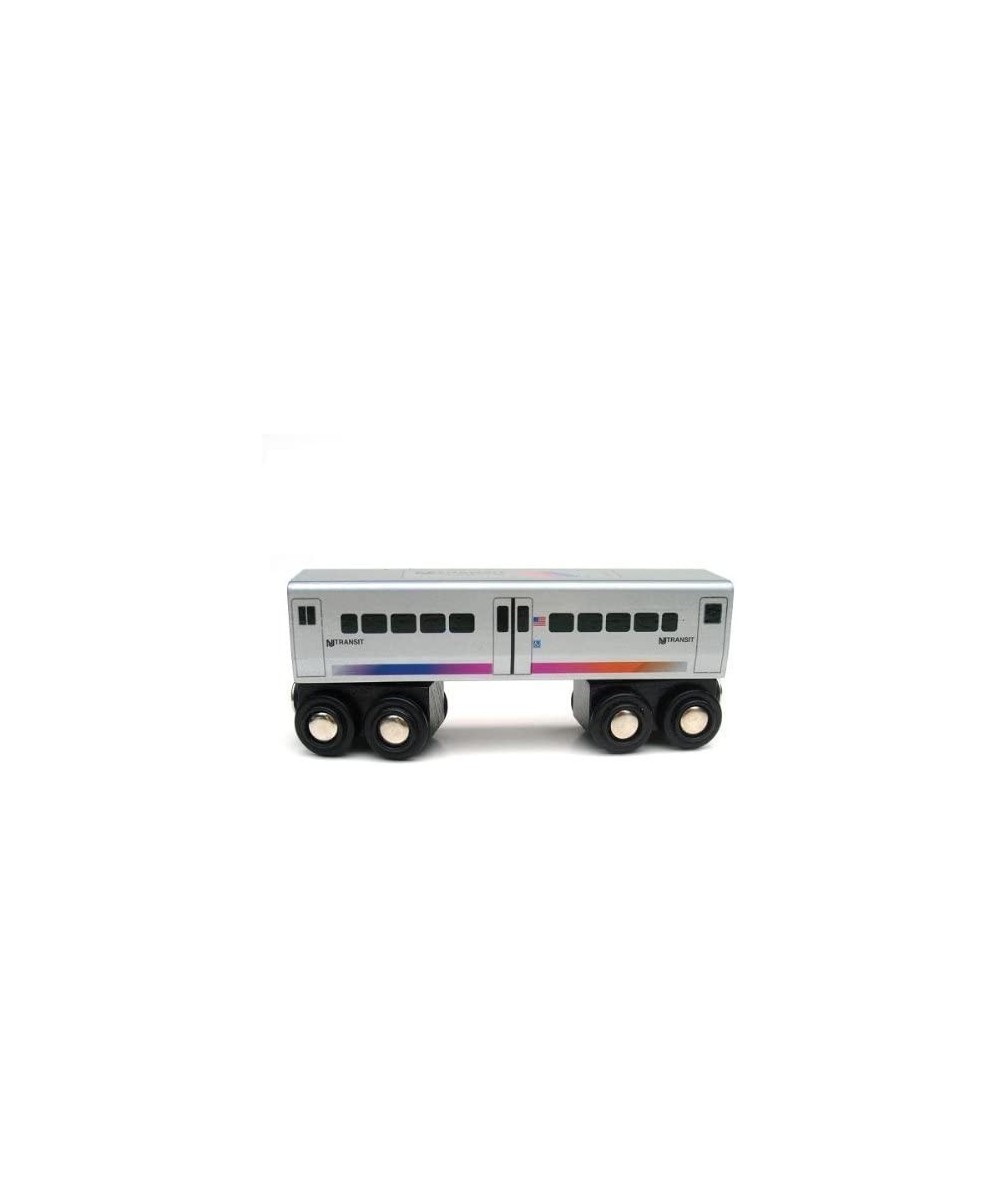 Munipals New Jersey Transit Wooden Railway Child Safe and Tested Wood Toy Trains (Comet V Commuter) $38.85 Toy Vehicle Playsets