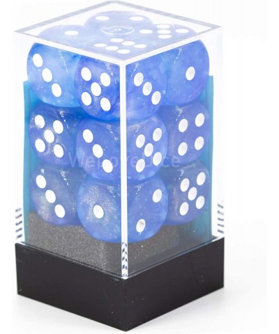 Borealis 16mm d6 Sky Blue/White Luminary Dice Block (12 dice) (27786) $18.09 Dice Games