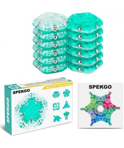 Magnetic Fidget Sphere Magnet Sphere Fidget Toys 12 Pcs Magnetic Pentagons Building Blocks Magnetic Stress Relief Desk Magnet...