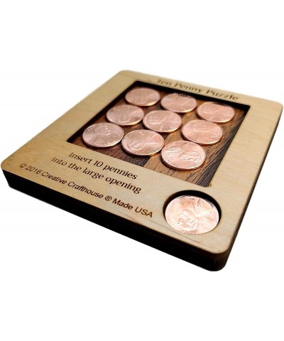 10 Penny Puzzle - A Circle Packing Problem - Ten Mint Pennies are Included $18.06 Brain Teaser Puzzles