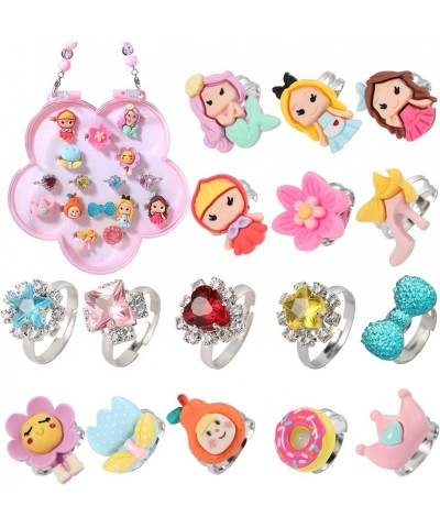 Little Girl Jewel Rings in Box 16PC Princess Ring Adjustable Girl Pretend Play and Dress Up Rings $21.49 Kids' Dress-Up Acces...