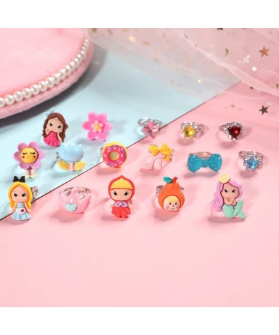 Little Girl Jewel Rings in Box 16PC Princess Ring Adjustable Girl Pretend Play and Dress Up Rings $21.49 Kids' Dress-Up Acces...