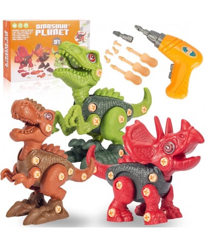 3 Pcs Take Apart Dinosaur Toys for Boys and Girls 3-5-7+ Gifts Dinosaurs Construction Toys with Electric Drill for 3-12 Years...