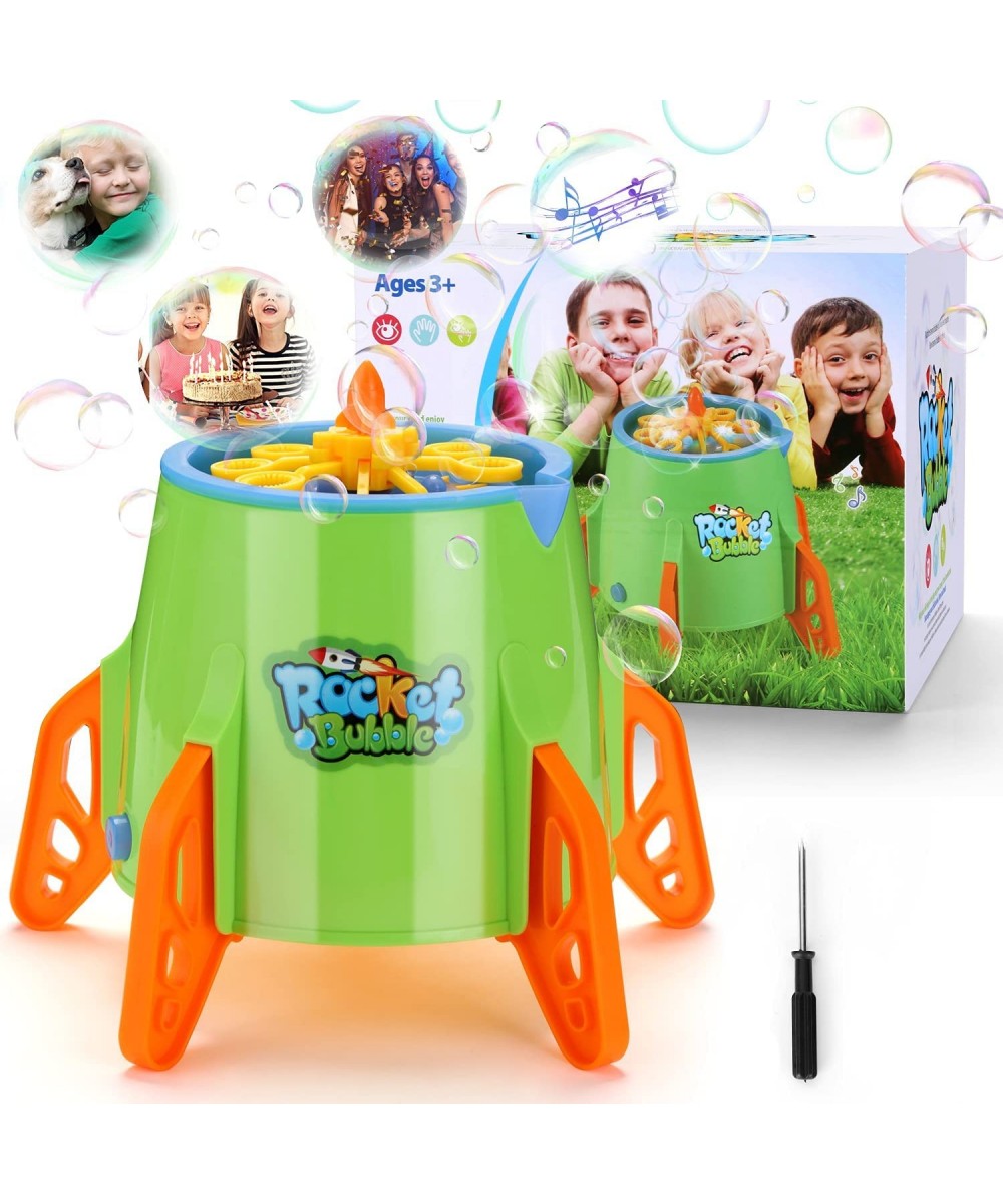 Automatic Bubble Machine for Kids Rocket Bubble Blower 4000+ Bubbles per Minute Battery Operated Bubble Maker for Parties Out...