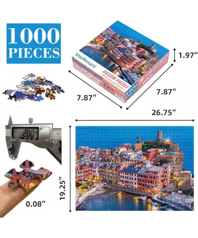 Toy 1000 Pieces Jigsaw Puzzle Game Landscape Cinque Terra $28.73 Jigsaw Puzzles