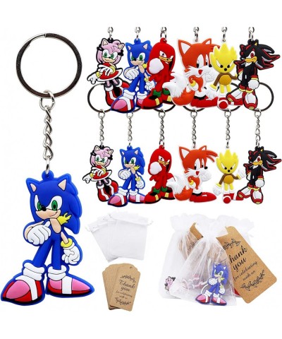 Cute Hedgehog Keychain for Goodie Bag Party Favors 24 Pack with Thank You Tag Cards and Drawstring Pouch Gifts Bag for Kids B...