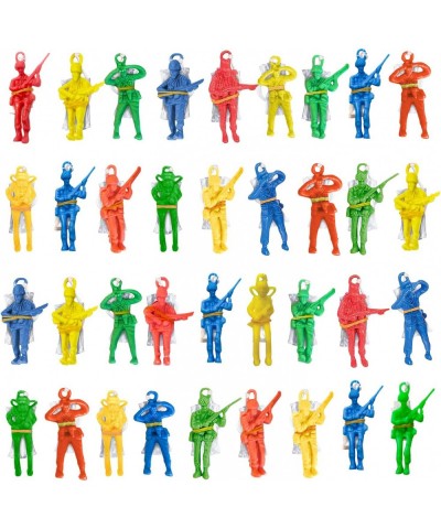 Mini Paratroopers with Parachutes Bulk Pack of 36 Vinyl Parachute Men Toy in Assorted Colors Durable Plastic Army Guys Playse...