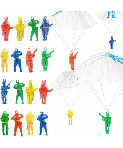 Mini Paratroopers with Parachutes Bulk Pack of 36 Vinyl Parachute Men Toy in Assorted Colors Durable Plastic Army Guys Playse...