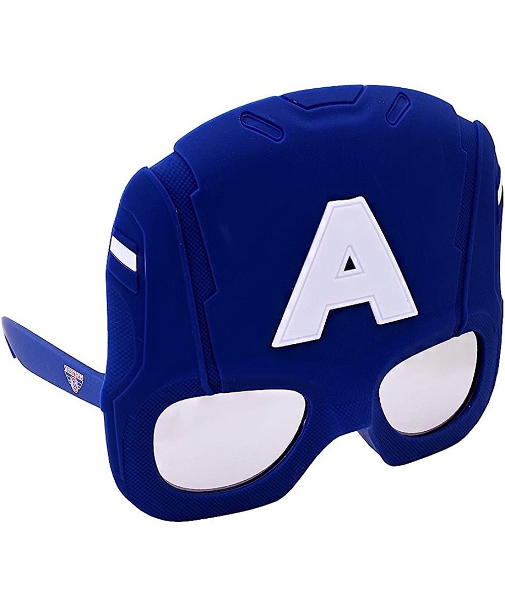 Costume Sunglasses Large Captain America Party Favors UV400 Blue/White $18.34 Kids' Dress-Up Accessories