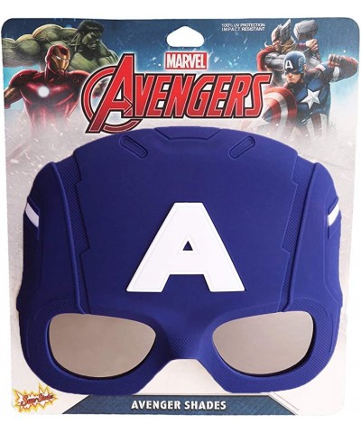 Costume Sunglasses Large Captain America Party Favors UV400 Blue/White $18.34 Kids' Dress-Up Accessories