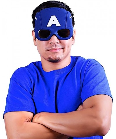 Costume Sunglasses Large Captain America Party Favors UV400 Blue/White $18.34 Kids' Dress-Up Accessories