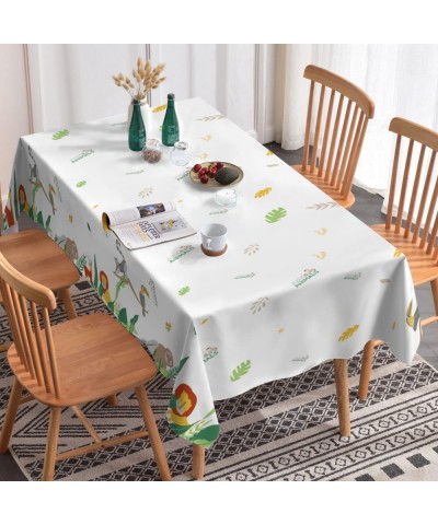 3Pcs Jungle Safari Tablecloths Animal Print Table Cover Jungle Plastic Table Cloth for Baby Shower Decorations Kids Birthday ...