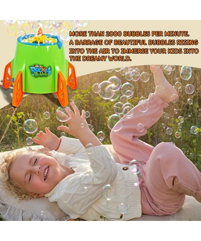 Bubble Machine Automatic Space Rocket Bubble Blower for Toddlers Kids Girls Boys Halloween Parties Blowing 3000+ Bubbles Per ...