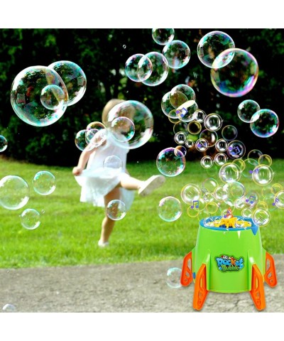 Bubble Machine Automatic Space Rocket Bubble Blower for Toddlers Kids Girls Boys Halloween Parties Blowing 3000+ Bubbles Per ...