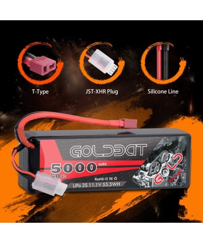 11.1V 5000mAh 3S 50C LiPo RC Battery Hard Case Pack with Deans Connector for Emaxx Axial RC Car Truck Buggy Truggy Vehicle $4...