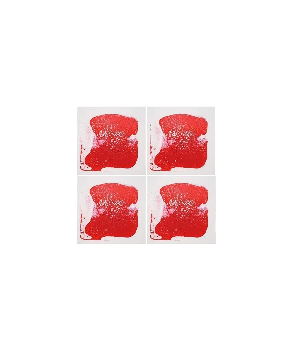 Liquid Sensory Floor Decorative Tiles 11.8"x11.8" Square Red 4 Tiles $90.84 Kids' Art Clay & Dough