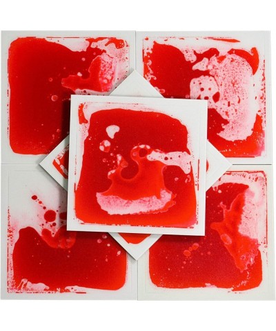 Liquid Sensory Floor Decorative Tiles 11.8"x11.8" Square Red 4 Tiles $90.84 Kids' Art Clay & Dough