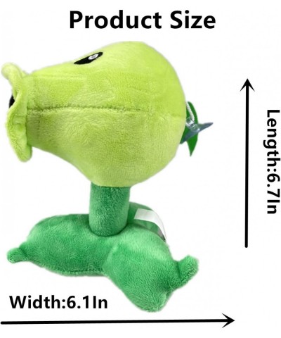 7" PVZ Plush Peashooter Toys PVZ 1 2 Stuffed Soft Zombies Doll Green Pea Shooter Plush Toy New $19.00 Plush Figure Toys